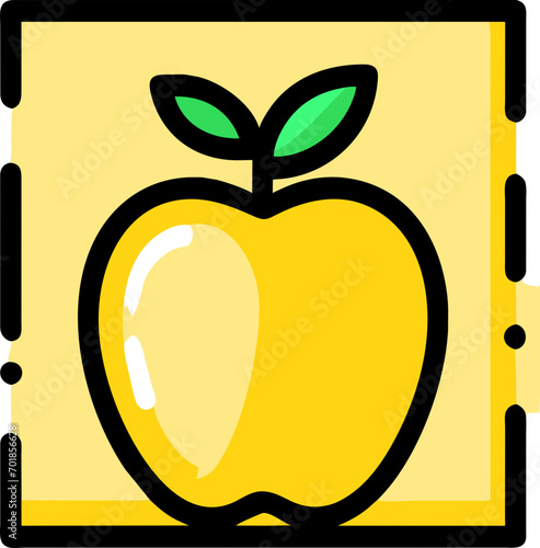 vector illustration of an apple icon
