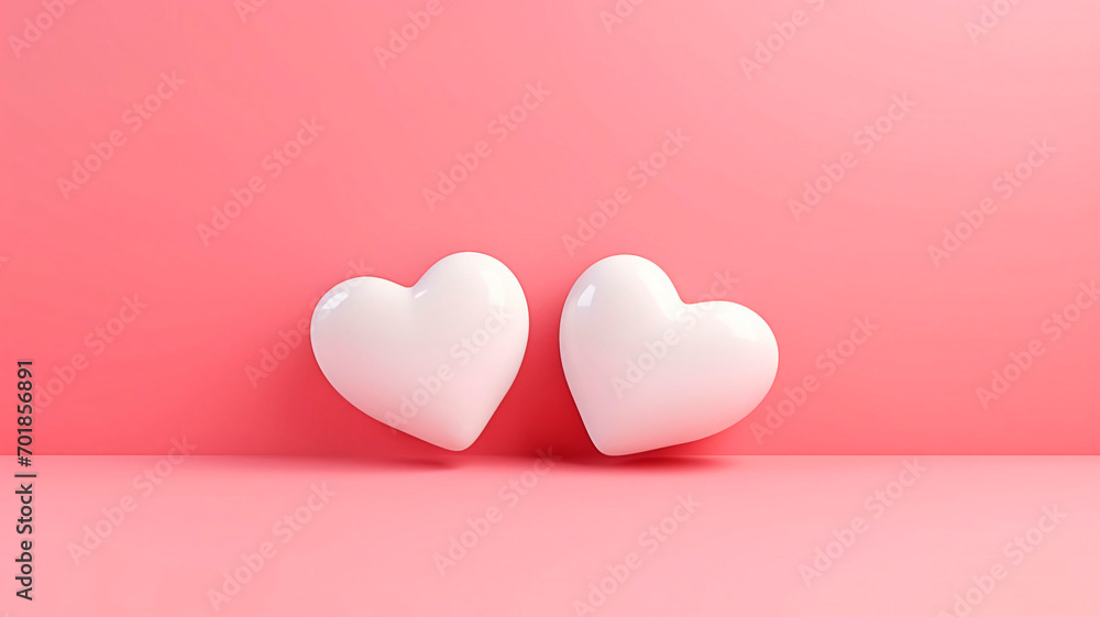 Valentines gifts and heart background