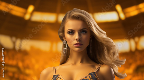 Wallpaper Mural Beauty cheerleaders in action close up portrait. Concept of unity and team sport. Torontodigital.ca