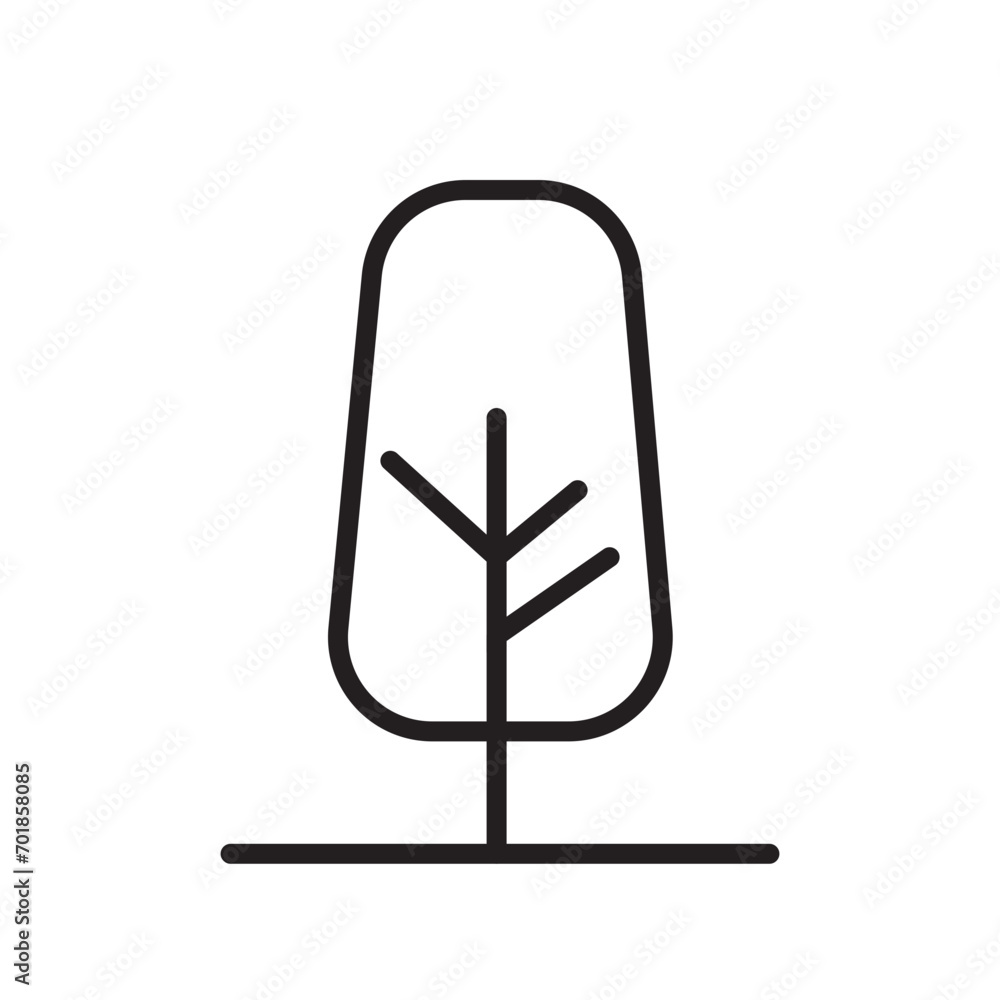 Tree Line Icon Set Vector Tree Line Icon Set Vector