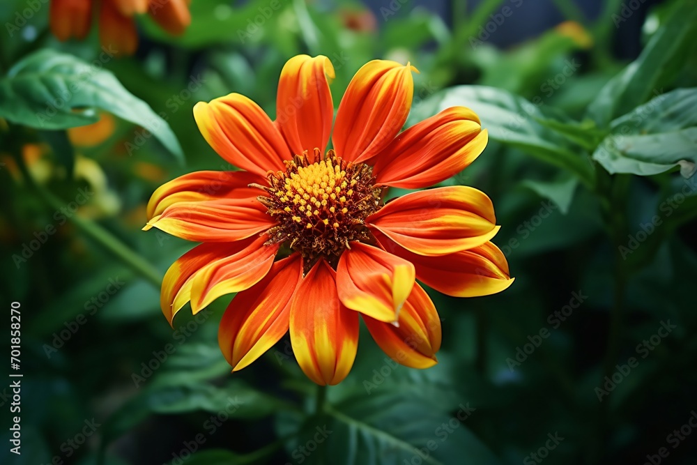 A beautiful floral background wallpaper design with mexican sunflowers flowers A beautiful floral background wallpaper design with mexican sunflowers flowers