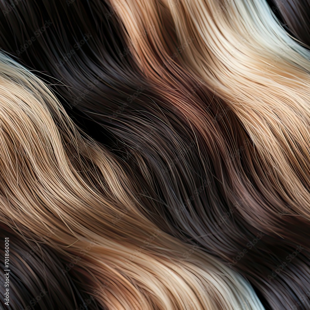 Naklejka premium Seamless Smooth woman hair close-up texture background