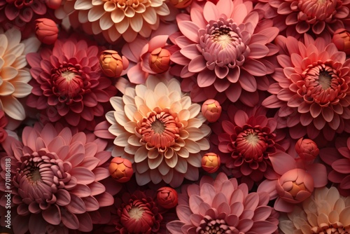 A beautiful floral background wallpaper design with strawflower flowers 