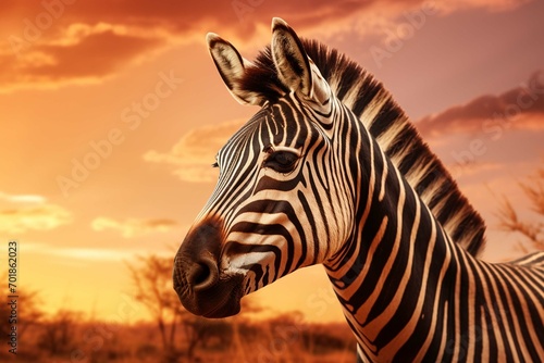 zebra in the sun with best quality