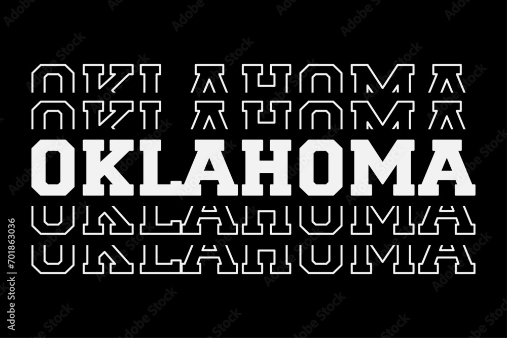 Patriotic American USA State Oklahoma T-Shirt Design