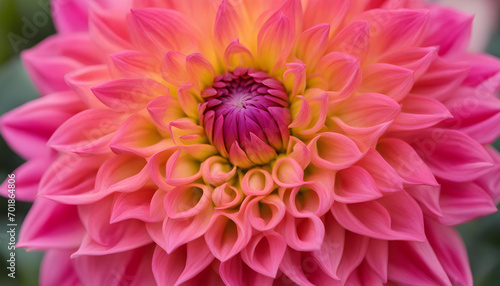 close up of pink dahlia flower