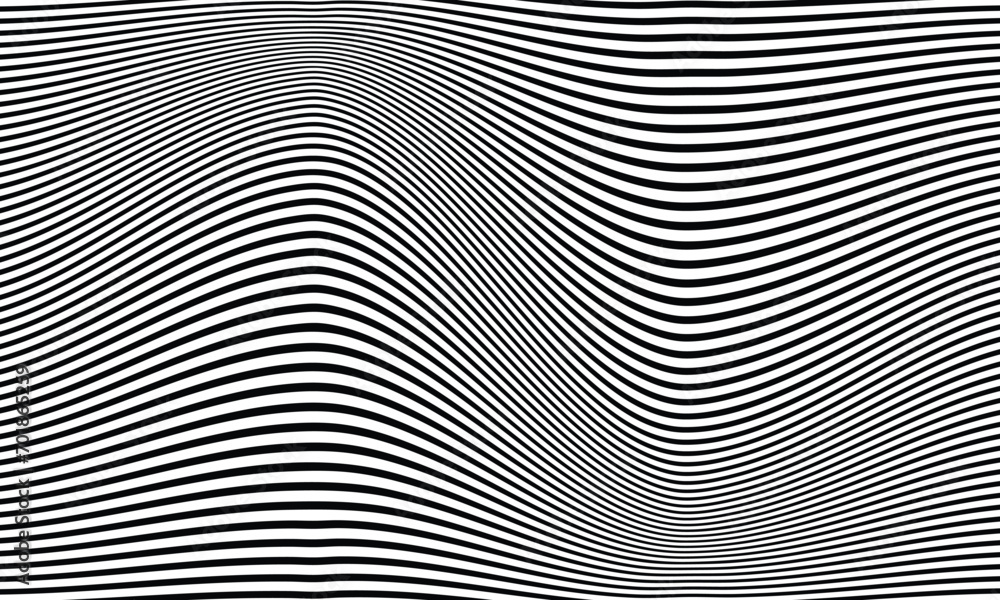 abstract geometric horizontal wave line pattern.