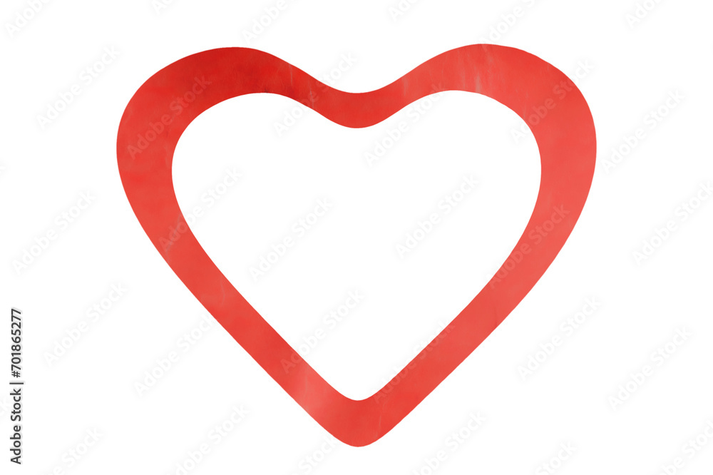 paper heart on a transparent background