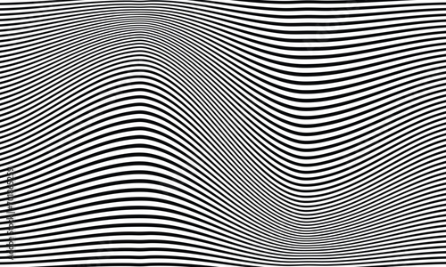 abstract geometric horizontal wave line pattern.