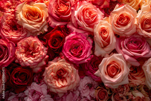 Rose Cascade  Gradient Blooms in Love s Hue