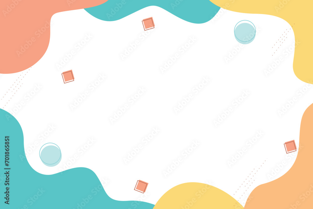 Abstract background combines a blend of light blue, cream, yellow, and orange hues, creating a visually appealing canvas with hand-drawn shapes and Memphis design elements. Abstract background combines a blend of light blue, cream, yellow, and orange hues, creating a visually appealing canvas with hand-drawn shapes and Memphis design elements.