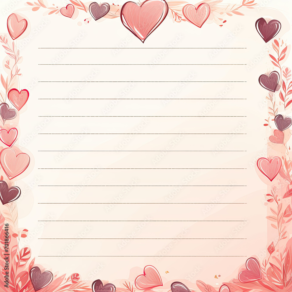 Notepad Vector illustration Love romantic sticker on wall. Valentine greeting card, wedding Notepad Vector illustration Love romantic sticker on wall. Valentine greeting card, wedding
