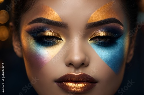 Portrait of a woman with creative makeup