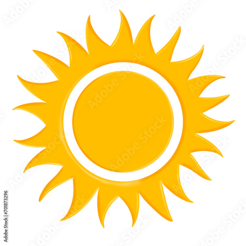 sun icon isolated on transparent background	
