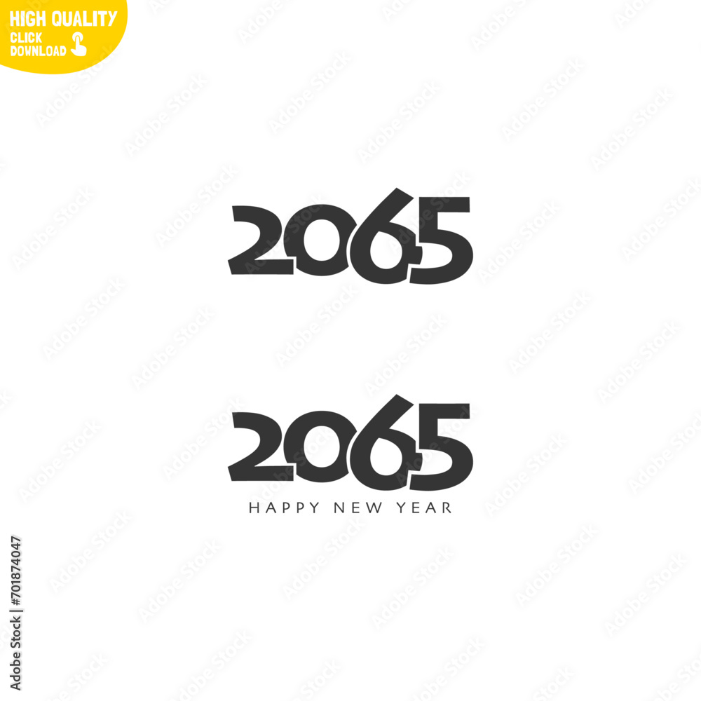 Creative Happy New Year 2065 Logo Design Creative Happy New Year 2065 Logo Design