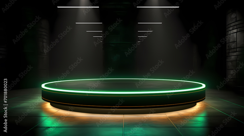 3D rendering minimalist background product booth, podium, stage, product commercial photography background, cosmetics booth