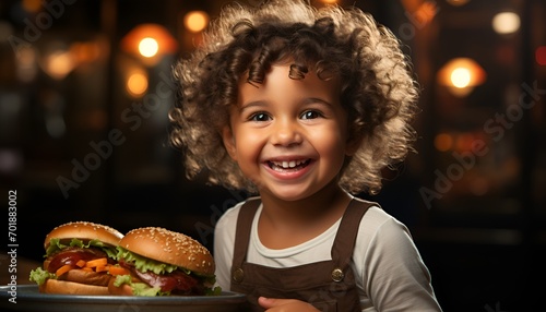 child eating burgers photo