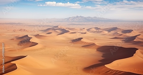 The Breathtaking Aerial Panorama of a Picturesque Desert Landscape. Generative AI