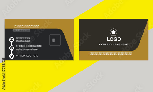 business card design . double sided business card template modern and clean style .