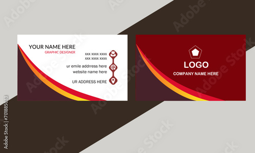 business card design . double sided business card template modern and clean style .