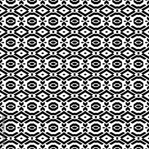  Abstract Shapes.Vector seamless black and white pattern.Design element for prints, decoration, cover, textile, digital wallpaper, web background, wrapping paper, clothing, fabric, packaging, cards.