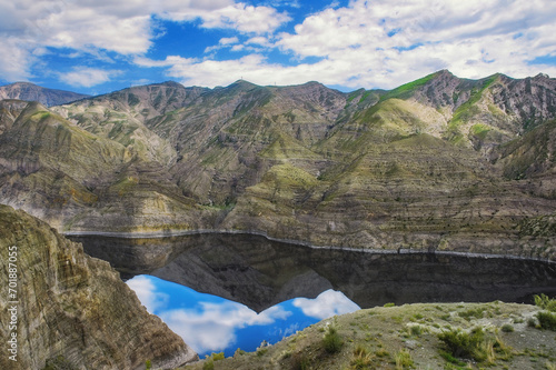 lake and mountains