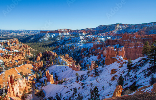 Scenic Winter Landscape in Bryce Canyon National Park Utah