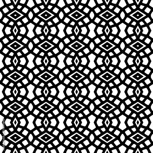 Abstract Shapes.Vector seamless black and white pattern.Design element for prints, decoration, cover, textile, digital wallpaper, web background, wrapping paper, clothing, fabric, packaging, cards.