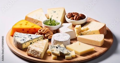 A Cheese Platter Bursting with an Assortment of Handpicked Varieties. Generative AI