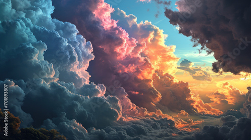 Beautiful colorful cloudscape