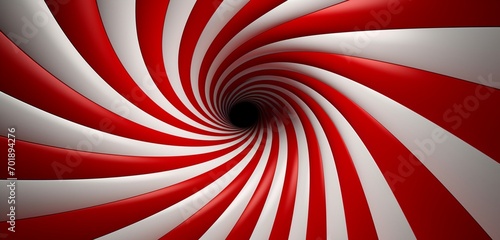 Abstract digital pixel design with an optical illusion spiral in red and white on a 3D wall, epitomizing abstract digital pixel design