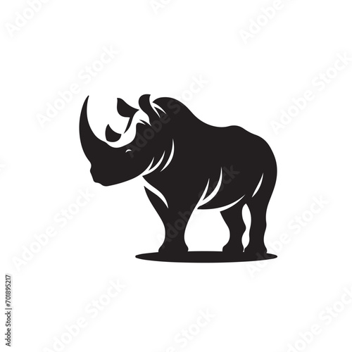 Wild Animal Silhouette – Striking Black Vector Design for Creative and Artistic Endeavors 