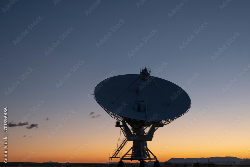 4K Ultra HD Image of Single Satellite Dish Antenna Against Sunset Sky 4K Ultra HD Image of Single Satellite Dish Antenna Against Sunset Sky