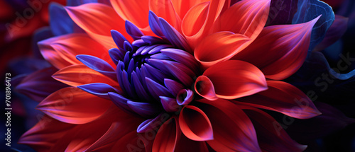 A close up photograph of a vibrant flower