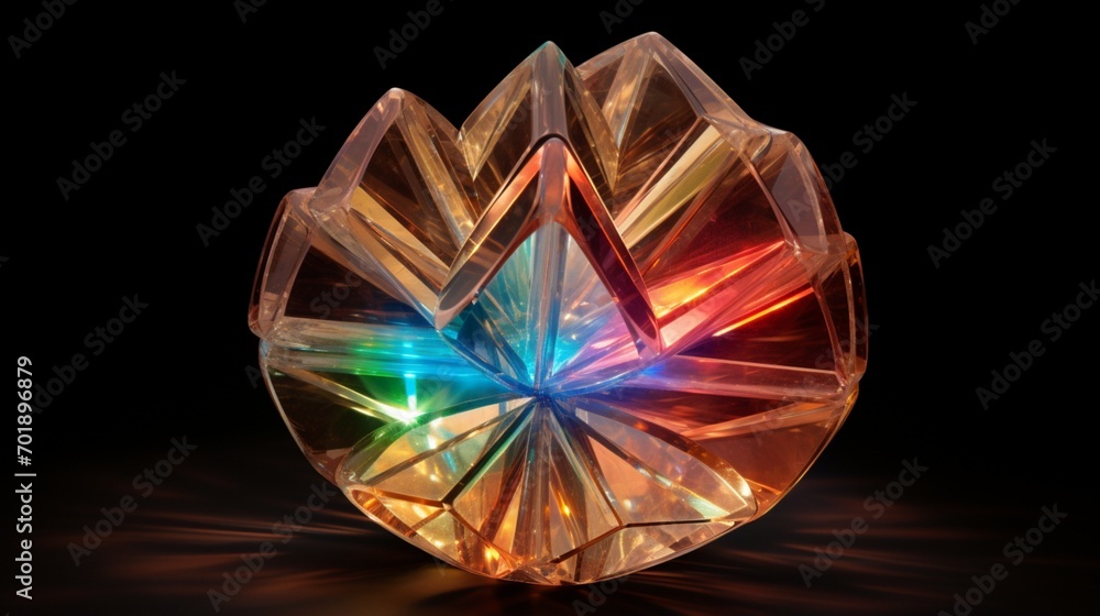 An isolated Rainbow Lattice Sunstone set against a dark background, highlighting its unique crystal structure and radiant hues. 4K, high detailed, full ultra HD, High resolution 8K An isolated Rainbow Lattice Sunstone set against a dark background, highlighting its unique crystal structure and radiant hues. 4K, high detailed, full ultra HD, High resolution 8K