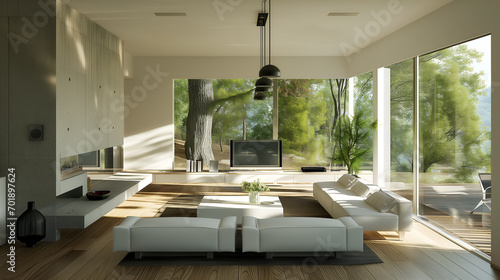 Luxury living room - modern, render
