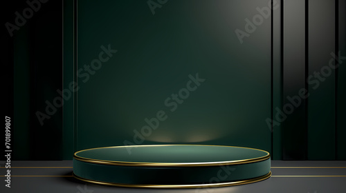 3D rendering minimalist background product booth, podium, stage, product commercial photography background, cosmetics booth