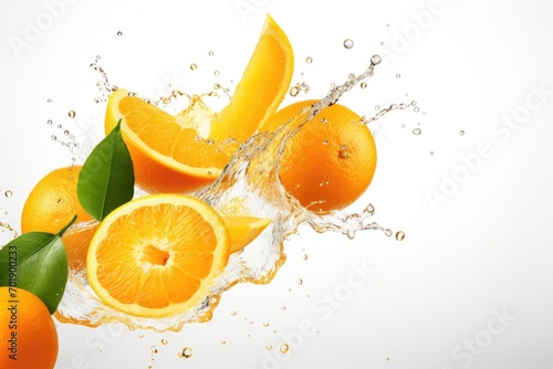 orange and water splash