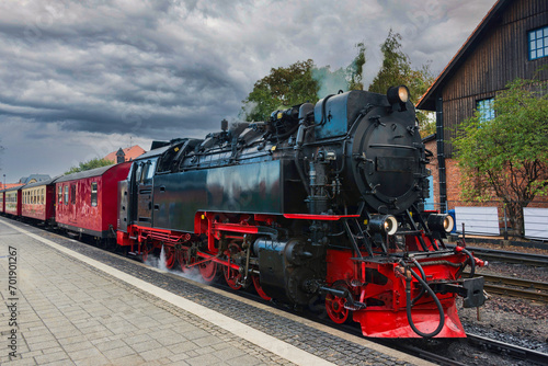old steam train in germany in the harz