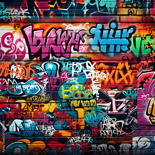 Graffiti wall background grunge urban street 
