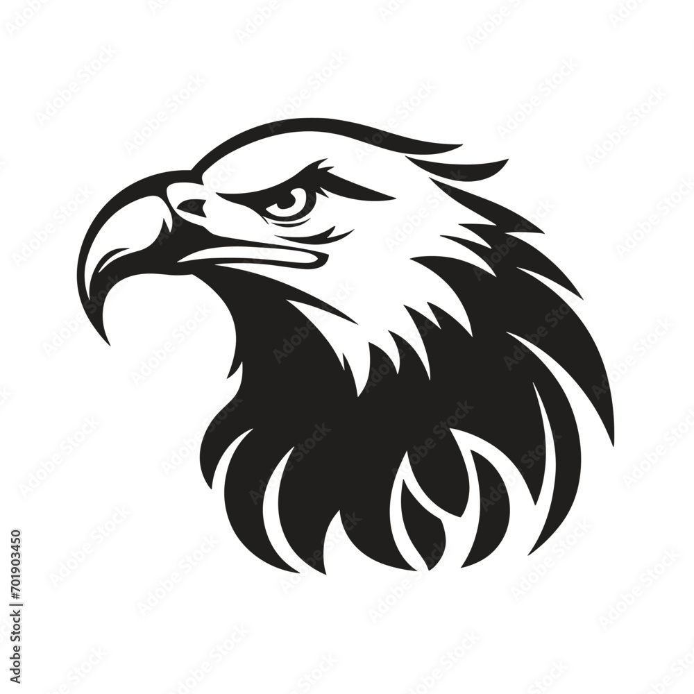 Fototapeta premium eagle head vector, eagle head illustration, eagle head illustration, eagle face illustration, vector illustration, bird logo, eagle icon, 