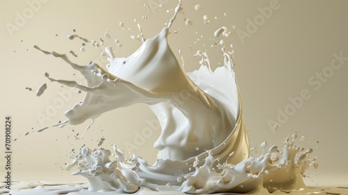 Milk tornado or twister shape splash