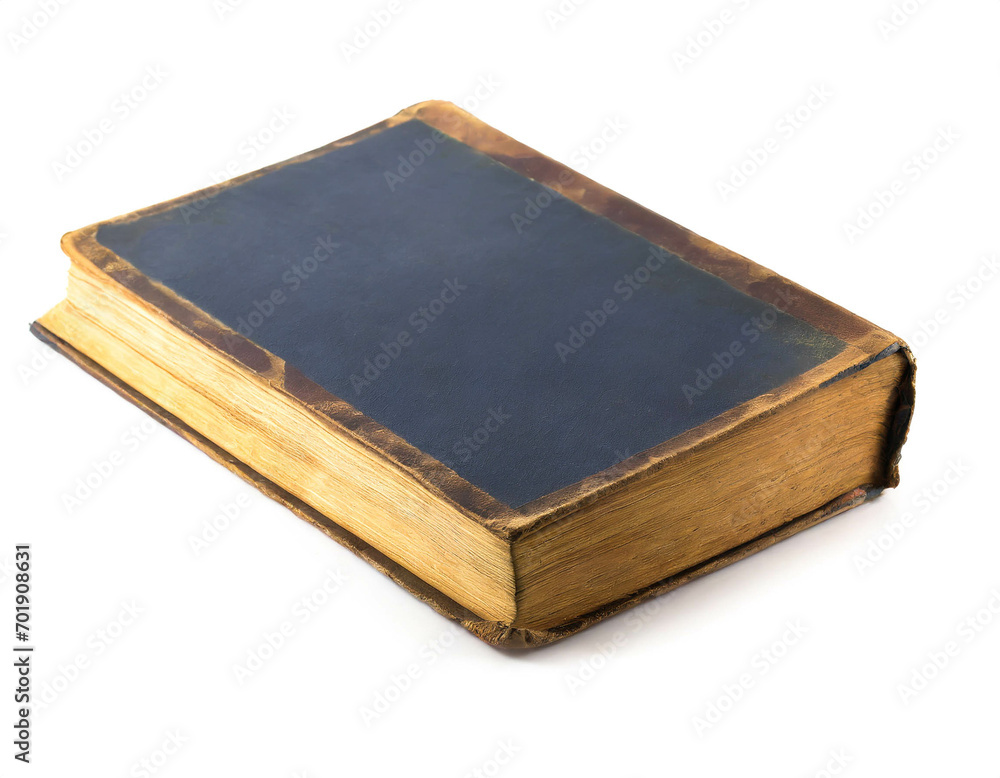Altes Buch isoliert auf weißem Hintergrund, Freisteller Altes Buch isoliert auf weißem Hintergrund, Freisteller