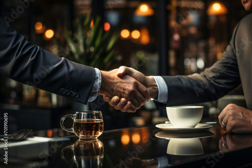 Business people shaking hands at the office