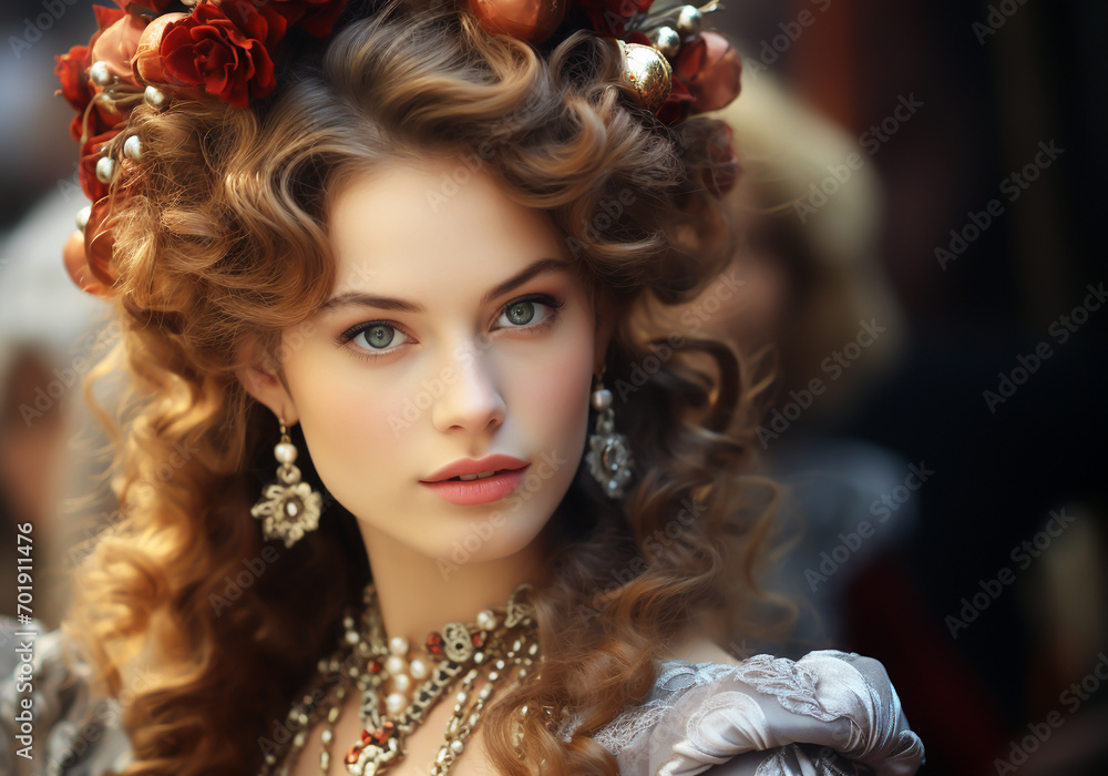 Obraz premium Venetian carnival mask. Tradition and glamour. AI generated
