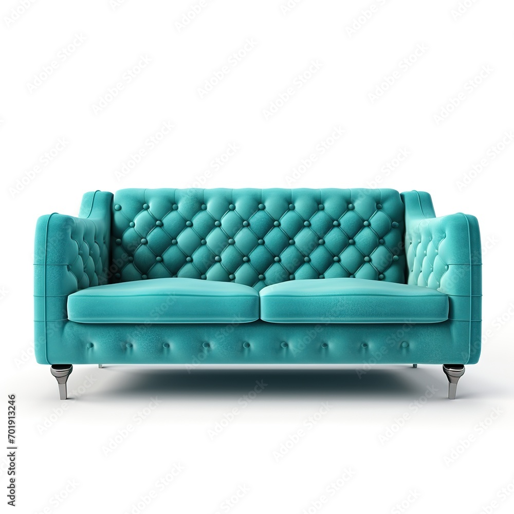 Fototapeta premium sofa cyan