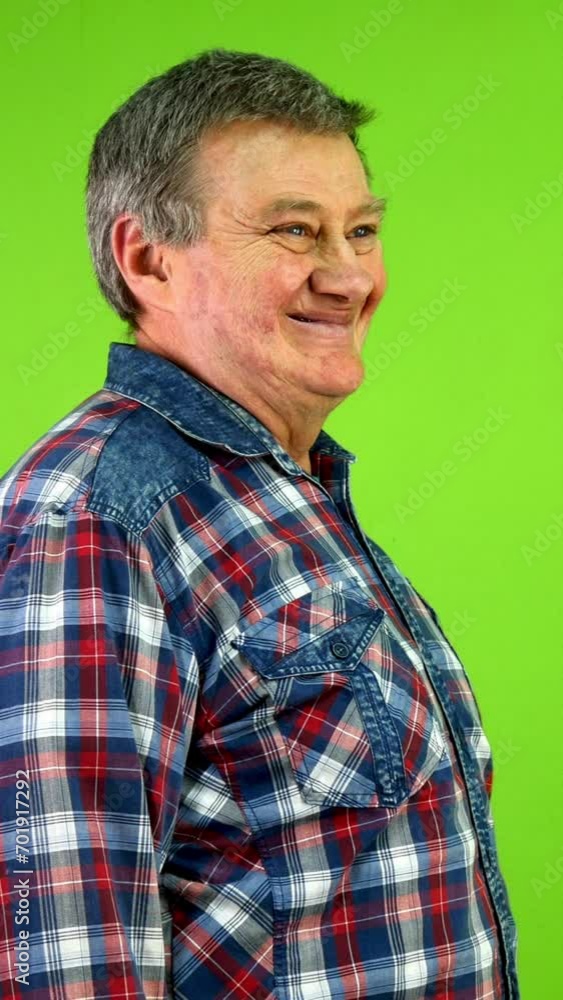 Happy senior man in casual clothing friendly looking and smiling. Happy senior man in casual clothing friendly looking and smiling.