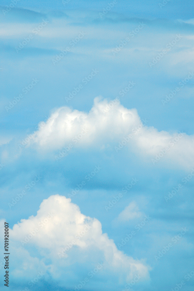 Clouds in the sky. White clouds, blue sky.