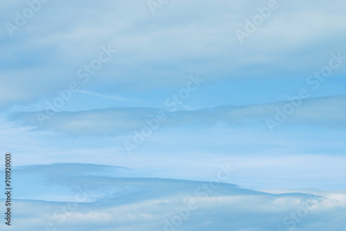 Clouds in the sky. White clouds, blue sky.