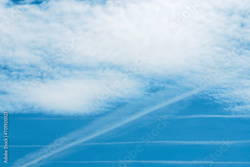 Clouds in the sky. White clouds, blue sky.